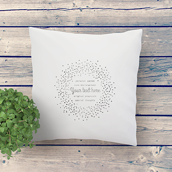 own quote cushion with cute decor