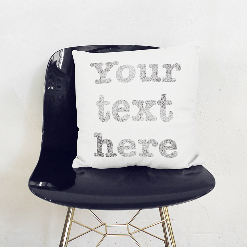 your text here custom cushion