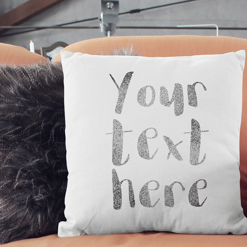 personalised frase or song lyrics on a pillow