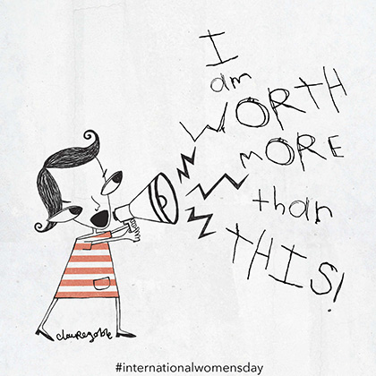 Claire Goble illustrator on womans day