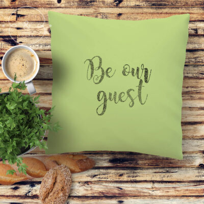 Be our guest cushion for weddings or guest rooms