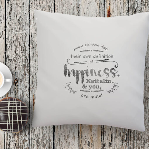 custom family quote cushion handprinted