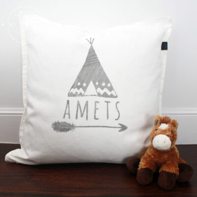 custom-name-pillow-for-little-boy-with-tent-of-an-indian-and-arrow