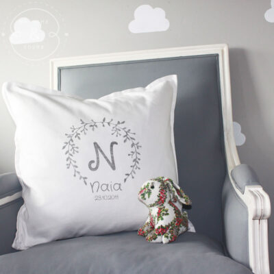 farmhouse-nursery-pillow-with-custom-name-and-birth-date-and-monogram