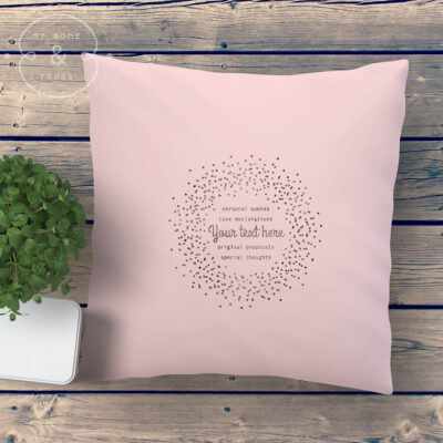 your-text-on-a-handprinted-cushion-with-dotted-graphic-hand-printed