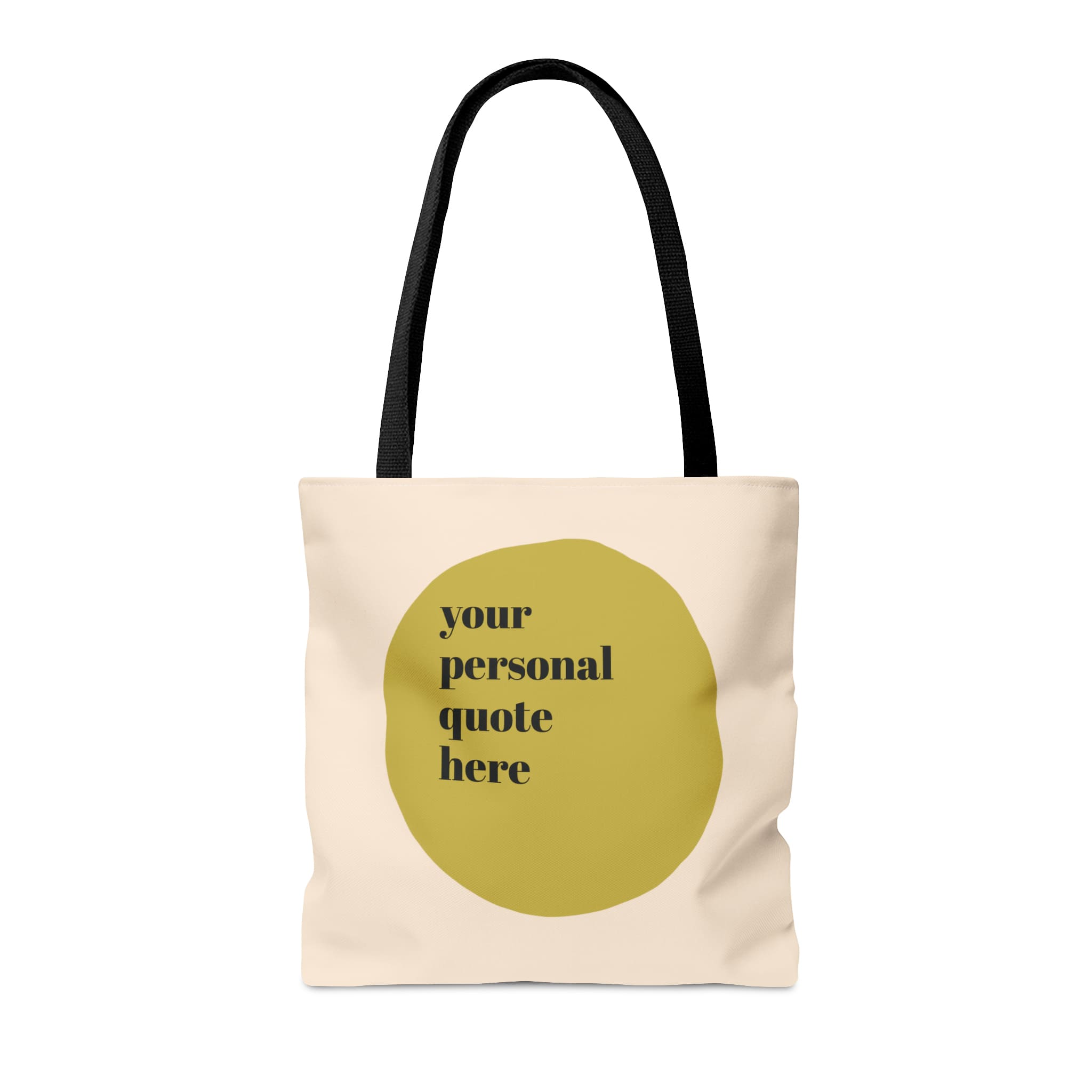 custom line portrait tote bags with personal quote in the back on color blocking background super cute fashion gift