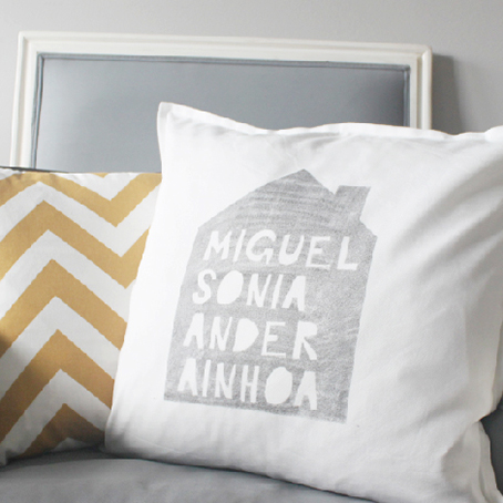 family name custom cushion