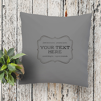 hipster vintage frame custom quote pillow