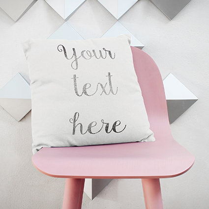 your own personal love message on a quality cushion hand printed and vintage style by My Home and yours