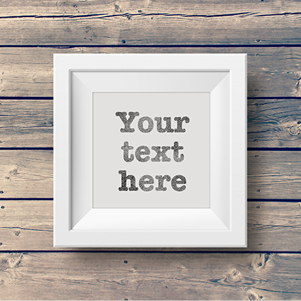 your text here hand printed on fabric to be framed