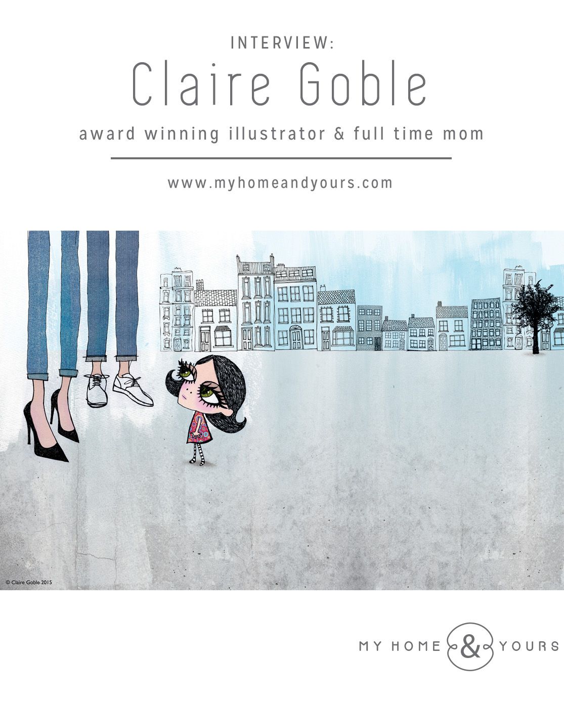 Claire-Goble-award winning-illustrator-and-full-time-mom-interview-by-My-Home-and-Yours-blog